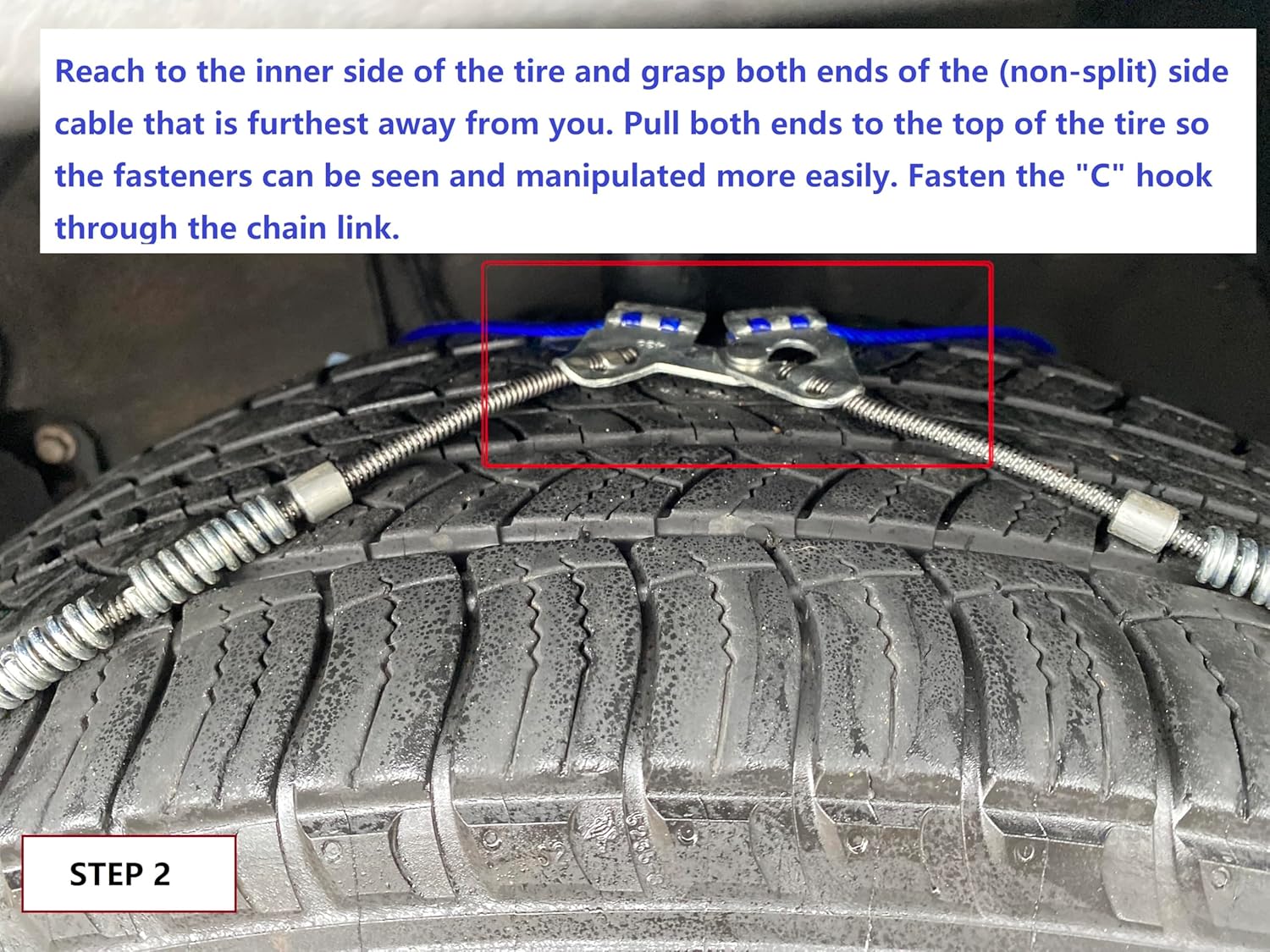 Set Of 2 Steel Cable Snow Chains, Tire Snow Chains For Pickup Truck Tires, Passenger Cars, Suvs And Light Trucks, Z Type, Silver Color Tire chains for tires (ACZ-435L)