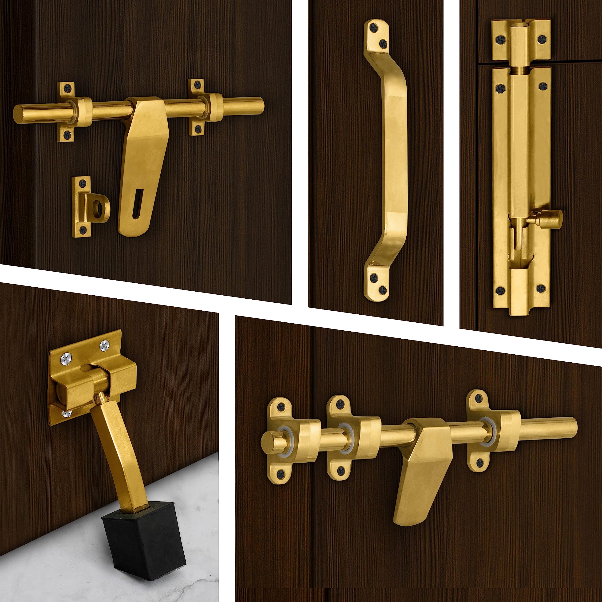 Plantex Stainless Steel Door Kit for Single Door/Door Hardware/Door Accessories (10 inch Al-Drop,8 inch Latch, 8 inch 2 Handles,7 inch Tower Bolt and 4 inch Door Stopper) - (DK-07-PVD Gold) (B0C3743XXP) Amazon Price History, Amazon Price Tracker