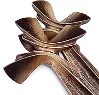 Vista 3 de Cruz colgante de madera tallada a mano para decoración de pared, pared de crucifijo grande hecha a mano, cruz religiosa cristiana (7.87, marrón)