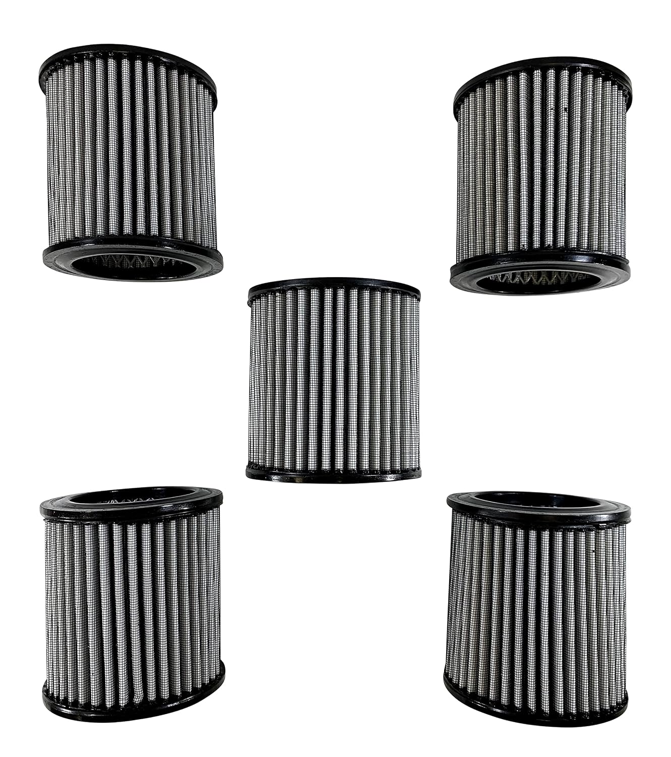 Air Compressor Air Intake Replacement Air Filter, 4-3/8 OD X 3" ID X 4-3/4" H, Paper and Polyester, Replaces many Manufacturers (Polyester Element, 5)