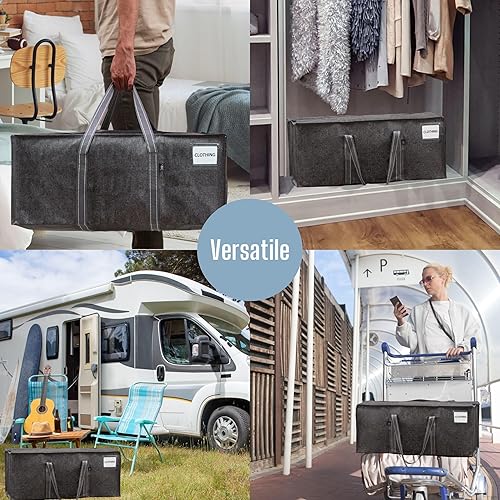 Vista 83 de VENO Paquete de 6 bolsas de mudanza extra grandes para mudanza universitaria, bolsas de almacenamiento resistentes, cajas de embalaje y suministros