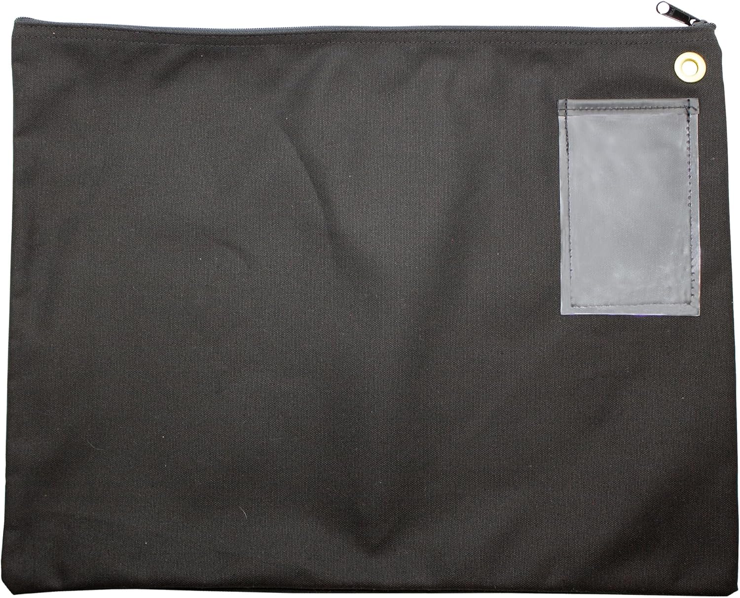 Interoffice Canvas Mailbag, Transit Envelope, Mailer Pouch, Sack for Documents, 18 x 14 inch (Black)