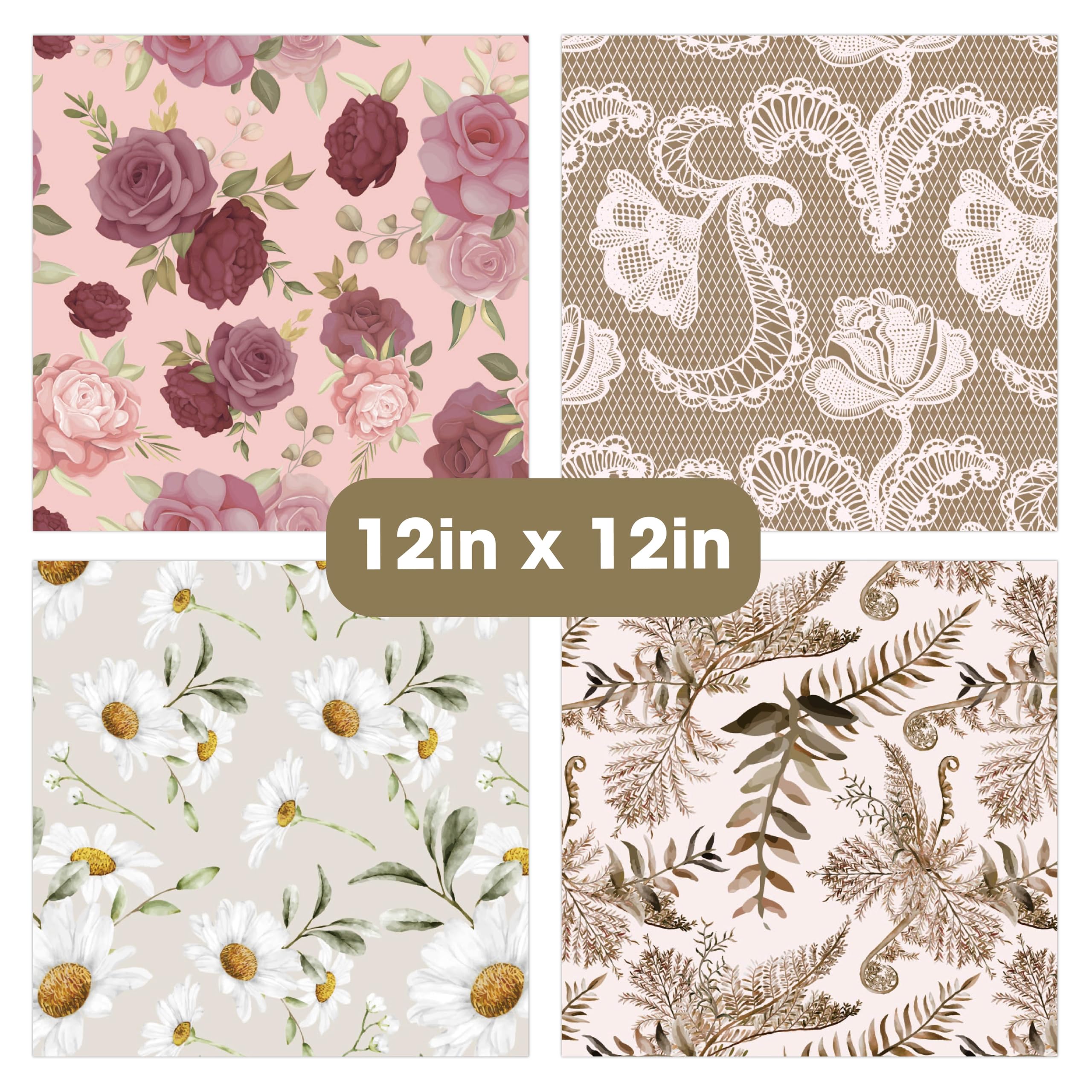 Amazon.com: Desecraft 48 sheets 12x12 Scrapbooking Cardstock