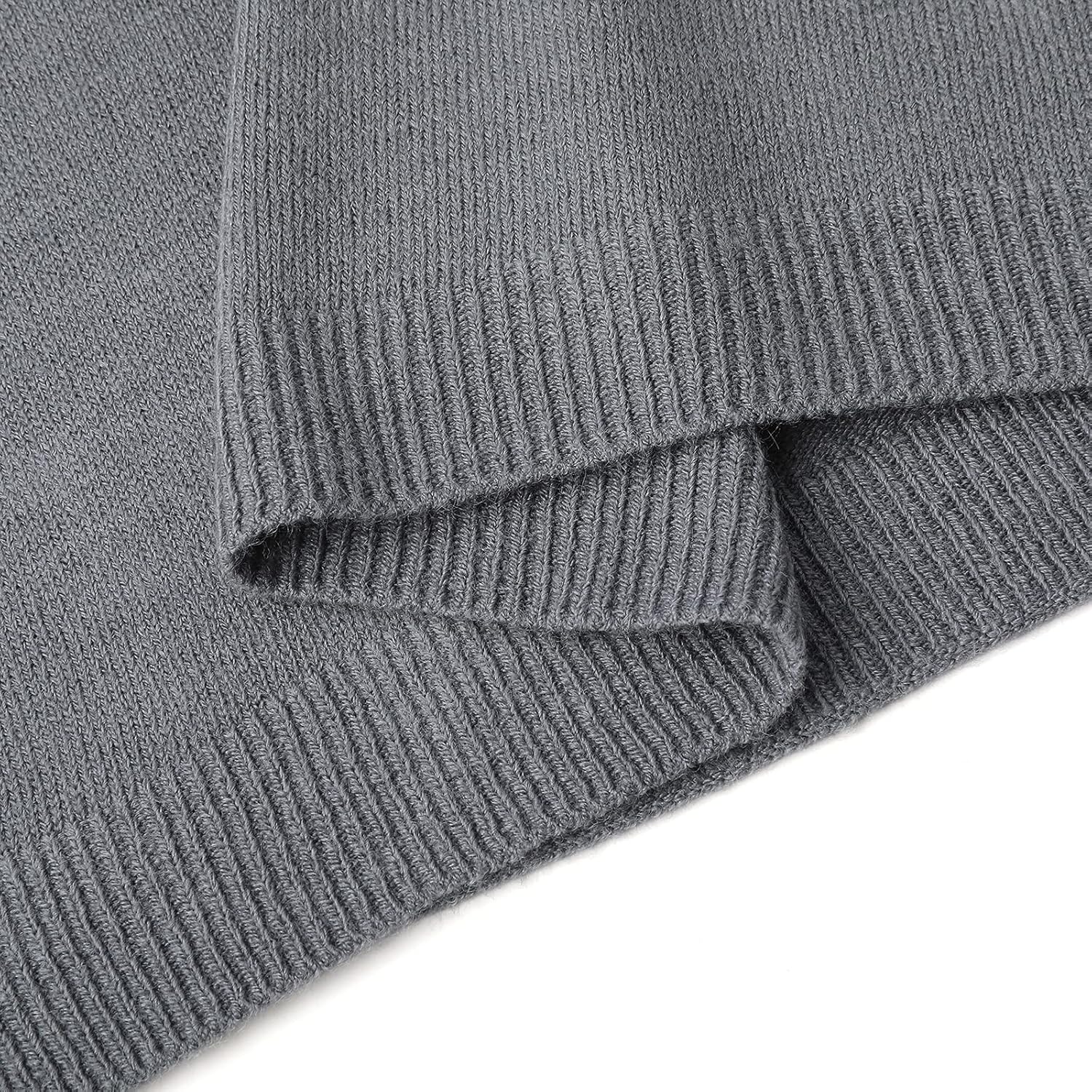 Fomolom Women Ponchos Sweater Versatile Lightweight Solid Knitted Shawl Wrap Scarf Cape Accessories for Womens - Image 5