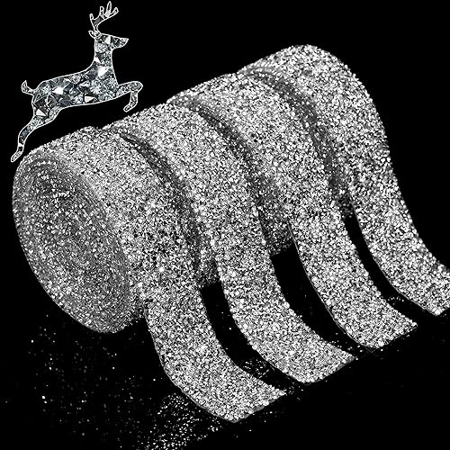 Miniatura 18 de Locacrystal Cinta de Diamantes de Imitación Brillantes Autoadhesiva de Planchar con Diamantes de Cristal de Resina Rollo de Cinta Pegatinas