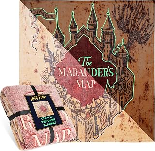 Harry Potter Glow in The Dark Blanket 51x59” for Kids Teens Adults, Soft Fleece Throw Blanket for Sofa, Bed, Cozy Warm Lightweight Gifts for Kids