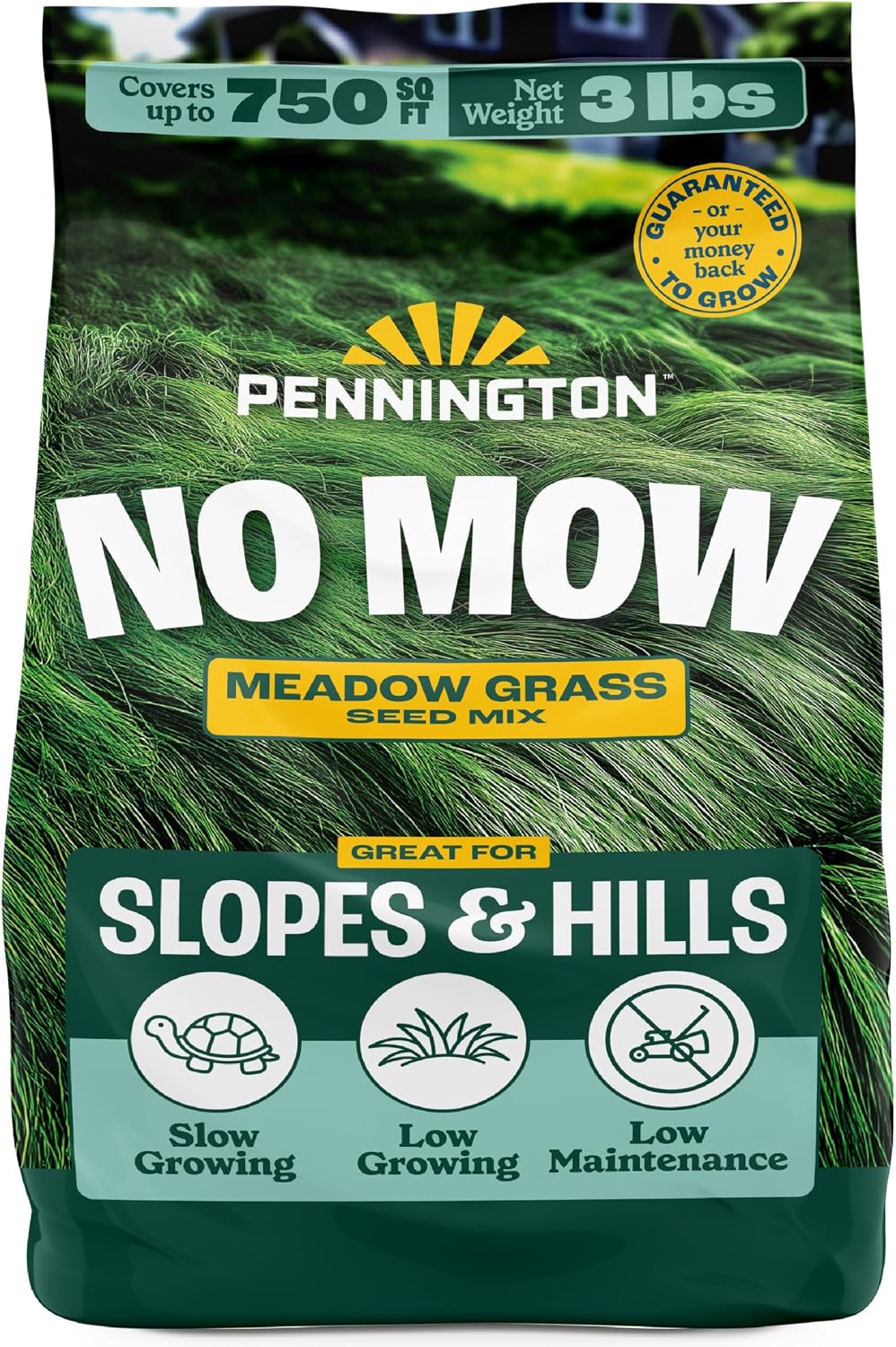 Pennington No Mow Mix, Fescue Grass Seed, Grass Seeds for Lawn, 3 lb