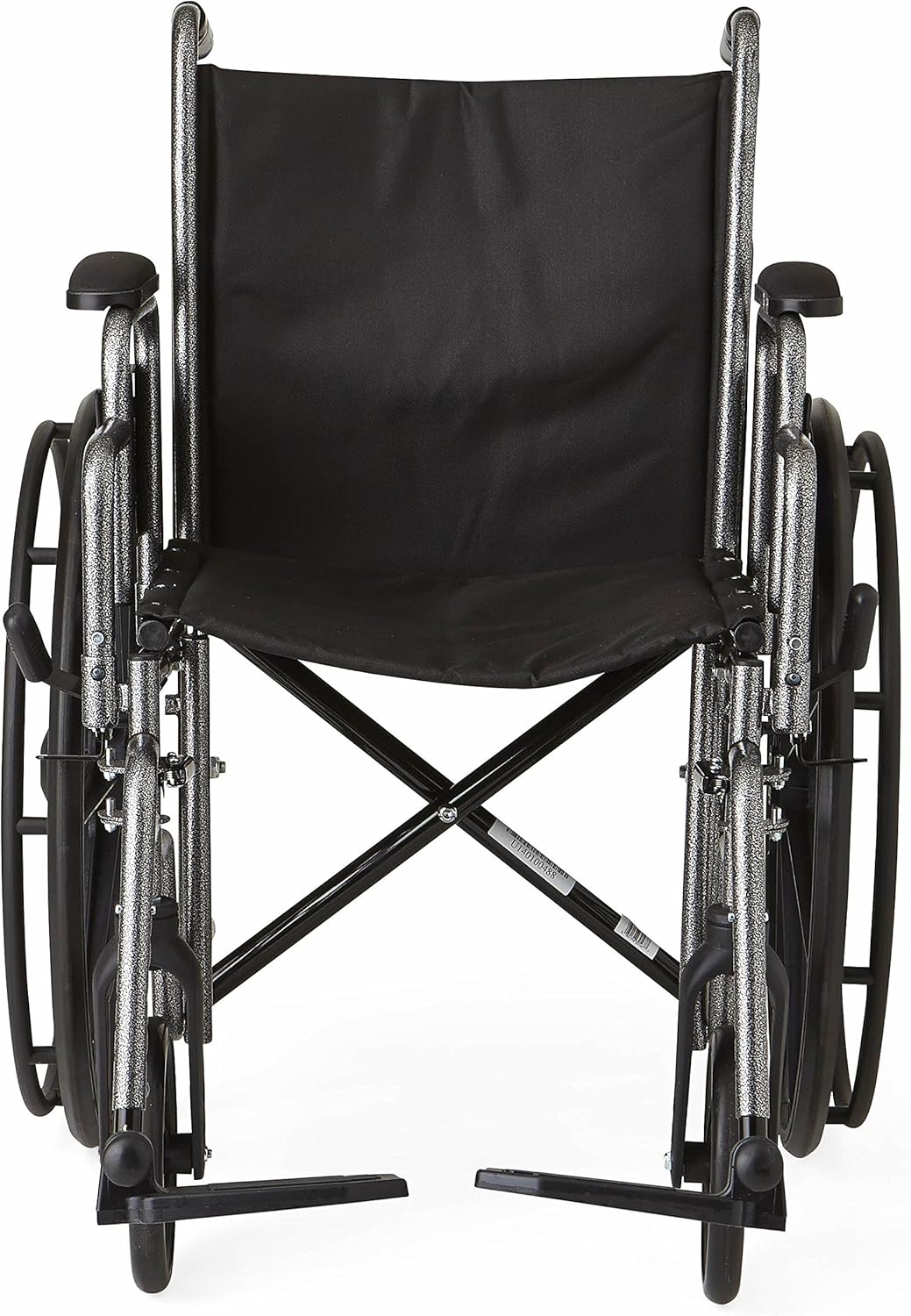 Medline Strong and Sturdy Wheelchair with Desk-Length Arms and Swing-Away Leg Rests for Easy Transfers, 20” Seat : Health & Household