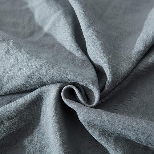 Miniatura 6 de Lanest Housing Juego de funda de edredón de microfibra cepillada lavada de 4.23ozm, gris, doble, matrimonialqueen, king