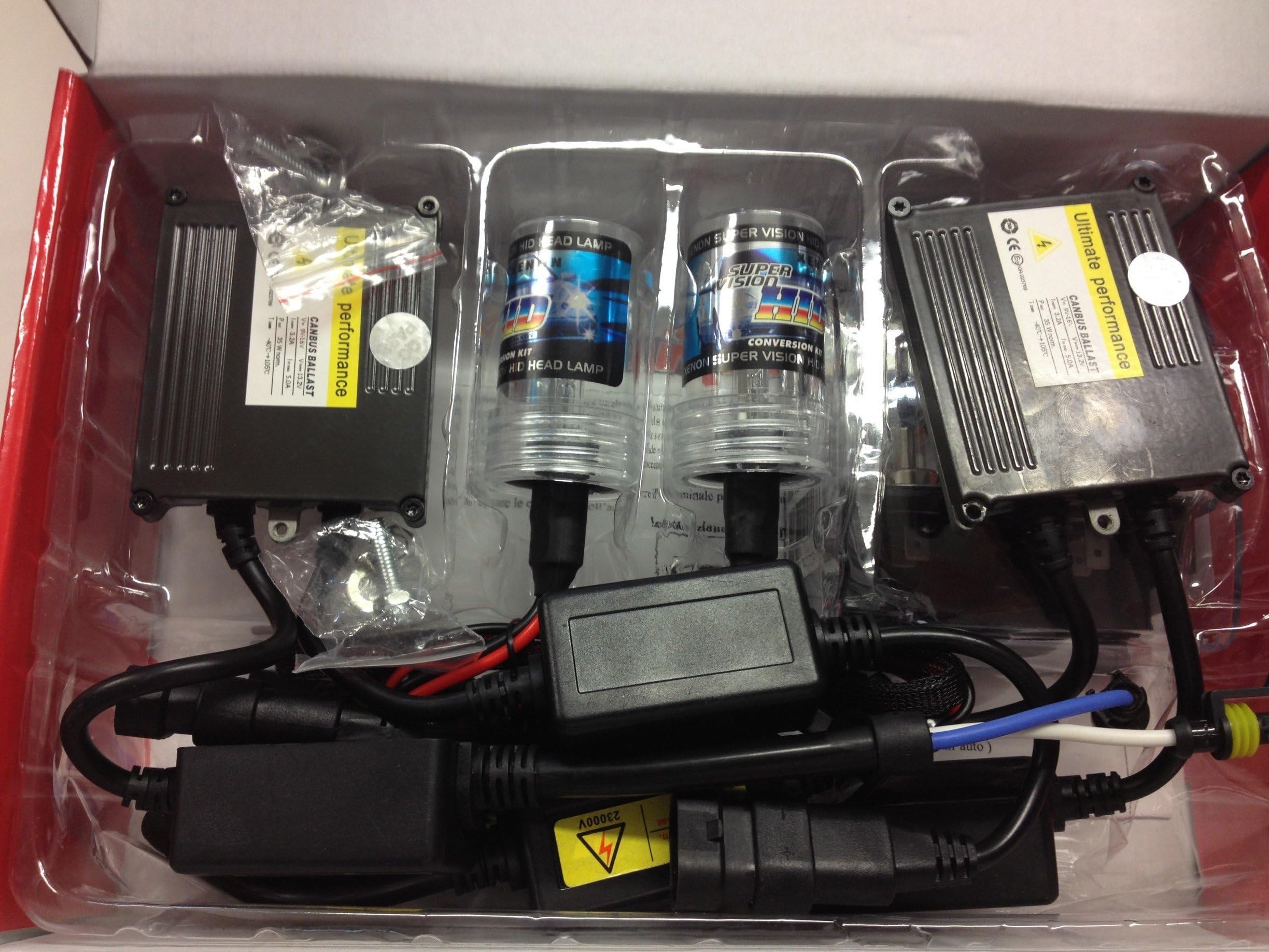 HID Xenon DC Headlight Slim Conversion Kit by SDX, H4 Dual-Beam Bi-Xenon, 6000 K Color: 6000 K Size: H4 (HB2) (9003) Bi-Xenon