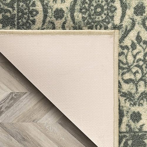 Miniatura 84 de Antep Rugs - Alfombras antideslizantes (antideslizante) 5 x 7 con parte trasera de goma floral geométrica de bajo perfil para interiores