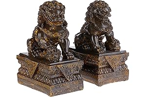 Design Toscano Chinese Guardian Lion Foo Dogs, Set of Two
