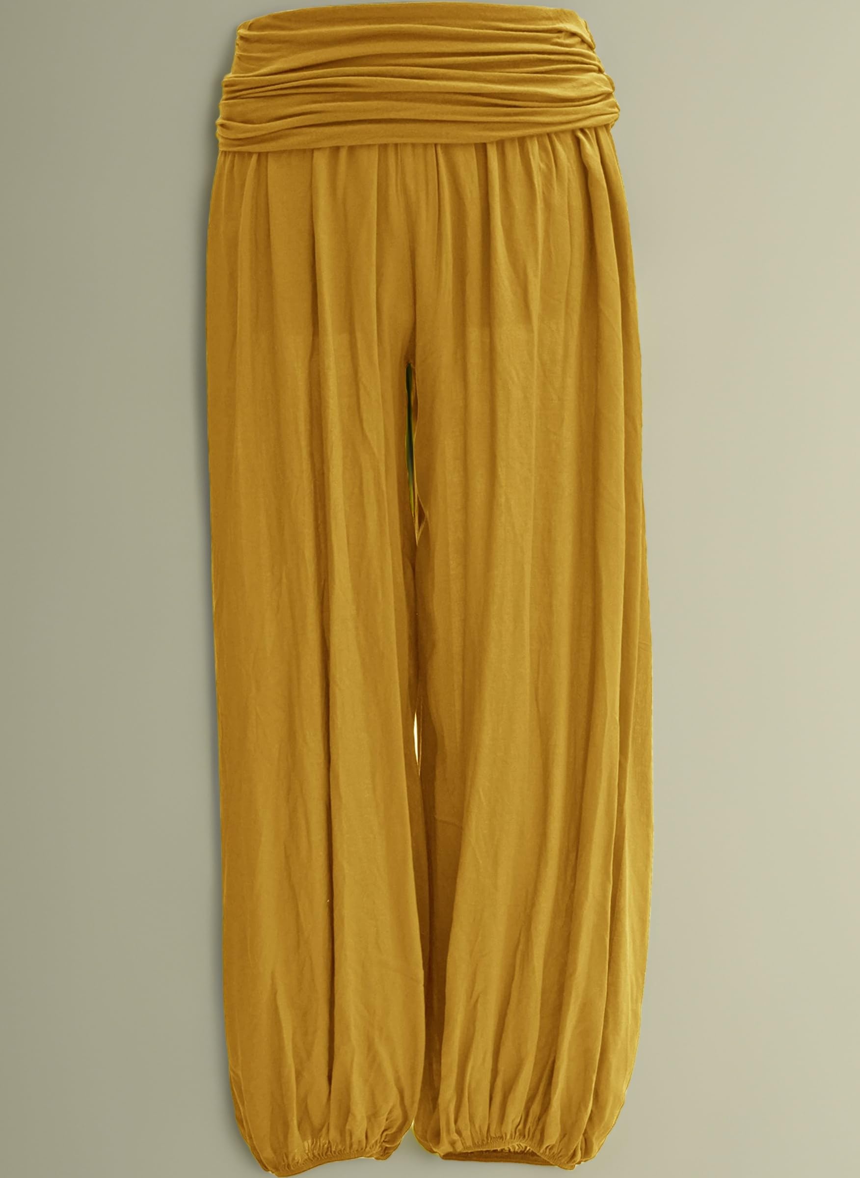 Ladies Women Italian Lagenlook Plain Viscose Boho Harem Ali Baba Trouser Pants Joggers One Size