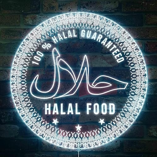 Miniatura 8 de ADVPRO Halal Food Muslim Guaranteed RGB Dynamic Glam LED Sign - Forma de corte a borde - Decoración de pared 3D inteligente - Iluminación dinámica