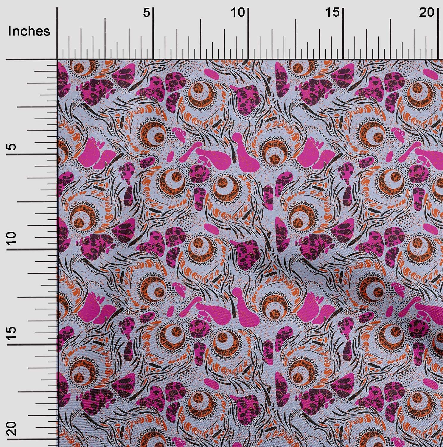 oneOone Cotton Flex Pastel Purple Fabric African Quilting Supplies Print Sewing Fabric By The Yard 40 Inch Wide