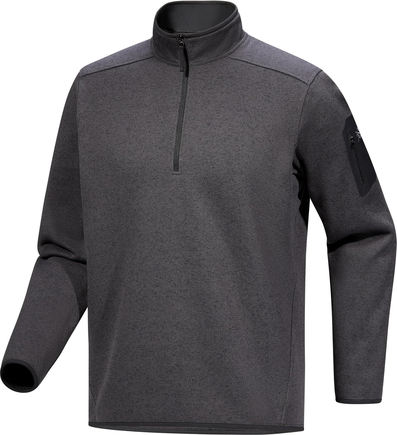 Arc'teryx Covert 1/2 Zip Neck Men's | Versatile Midweight Fleece Zip-Neck | Black Heather, XX-Large