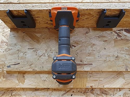 Miniatura 2 de StealthMounts Portaherramientas compatible con Ridgid 18V (paquete de 4) - Soportes de herramientas de bloqueo negro | Fabricado en el Reino Unido
