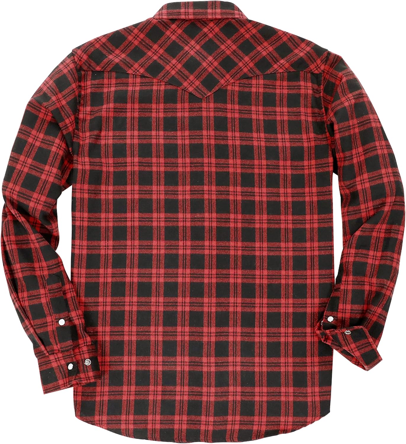 Dubinik® 6 oz Flannel Shirt for Men Western Cowboy Pearl Snap Long Sleeve Work Casual Buttons Vintage Plaid Shirts - Image 3