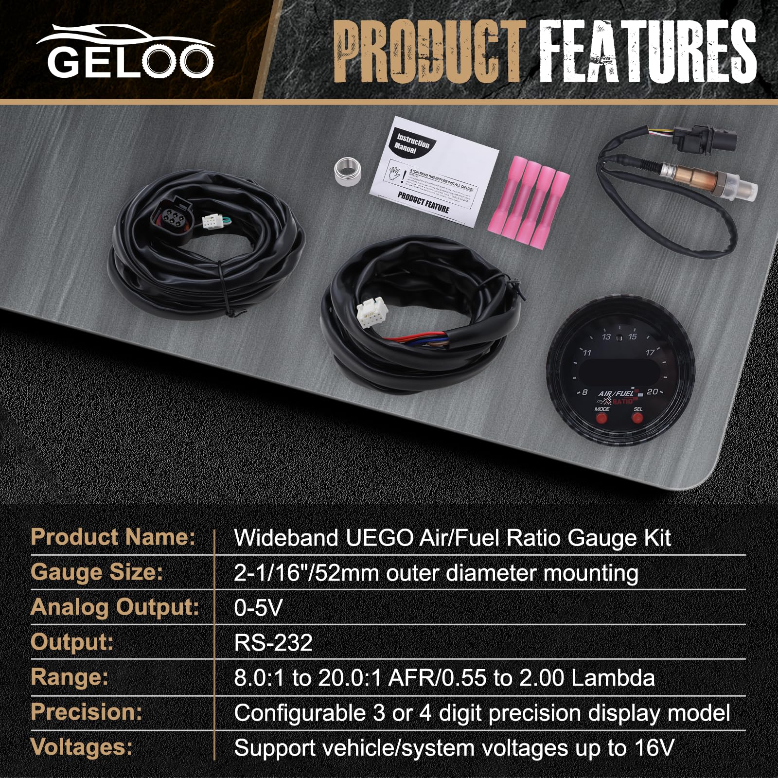 AEM 30-0300 X-Series Wideband UEGO AFR Air / Fuel Ratio Gauge Kit (NEW) 840879024437 AEM 30-0300 X-Series Wideband UEGO AFR Air / Fuel Ratio Gauge Kit (NEW) 840879024437