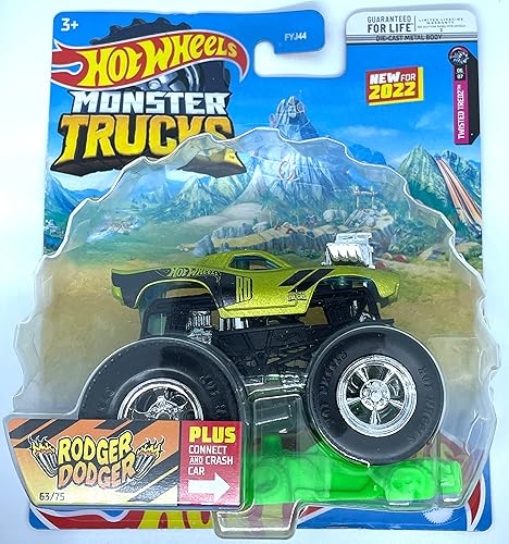 Hot Wheels 2022 - Monster Trucks - Rodger Dodger - Conectar y estrellar 63/75