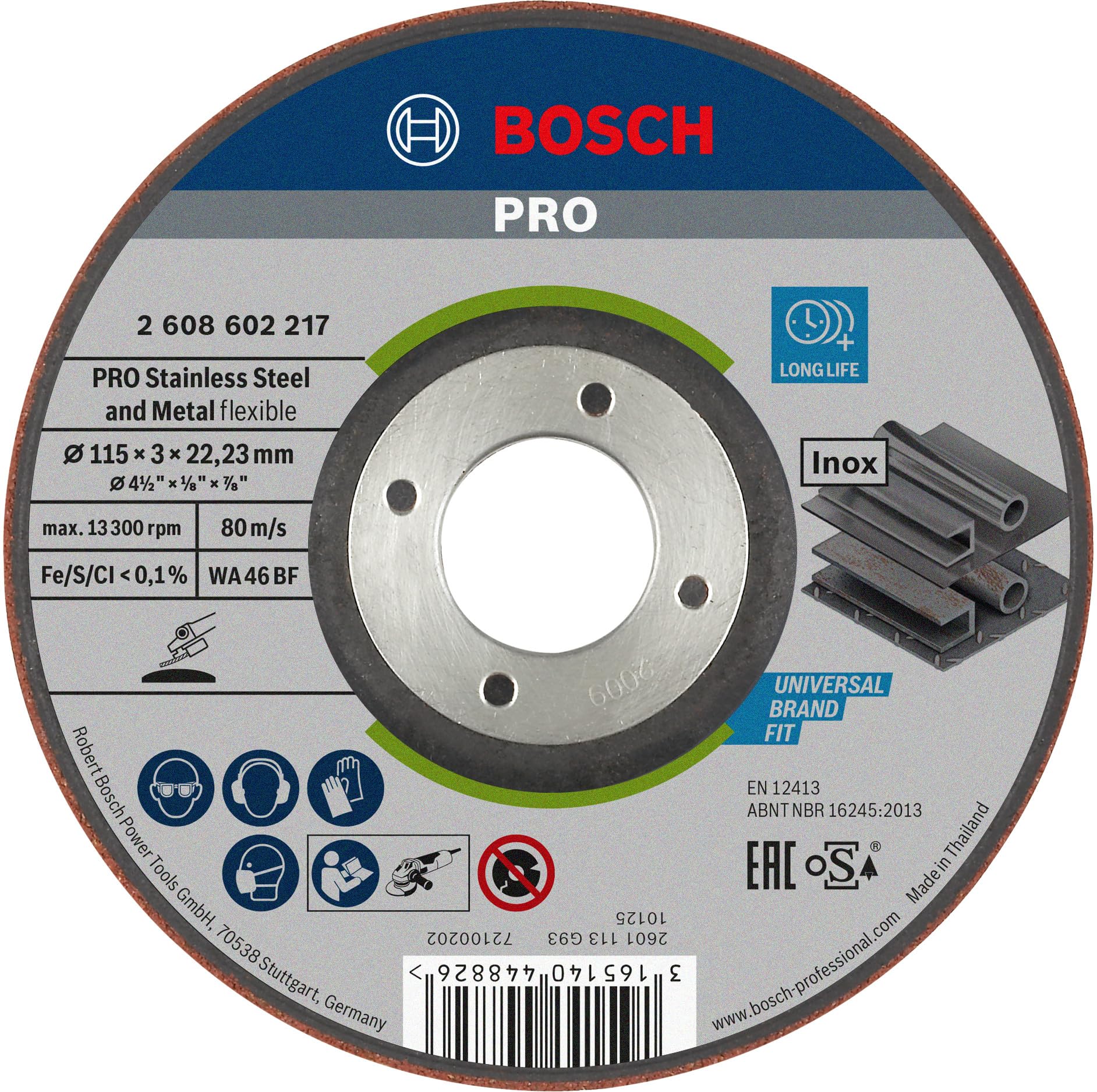 Bosch 2608602217 Semi Flex Grinding Disc 115Mm X 2223Mm X 30Mm Blue