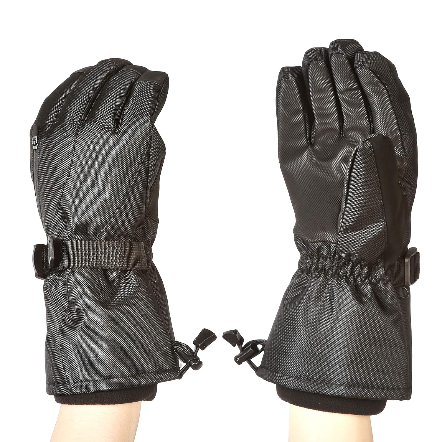 Amazon Basics Waterproof Snow Gloves, Black, S
