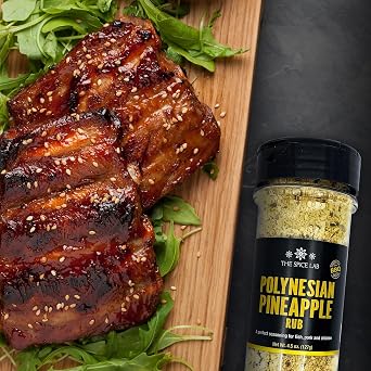 The Spice Lab Polynesian Pineapple Rub - Sweet & Savory Teriyaki seasoning - Pineapple Seasoning With Honey & enhanced with soy sauce a Gourmet Flavor Explosion - Hawaiian seasoning, Gluten free