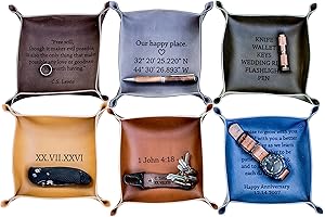 Personalized Leather Men's Tray: A Sophisticated Catchall for the Modern Gentleman
