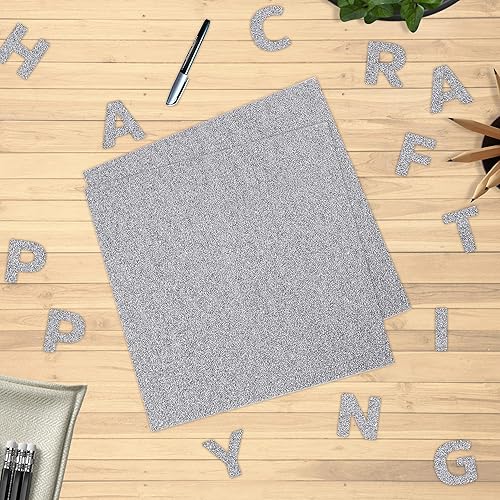 Miniatura 6 de SANZIX 30 hojas de papel de cartulina con purpurina plateada de 12 x 12 pulgadas, 110 libras, 300 GSM, papel brillante con purpurina de alta calidad