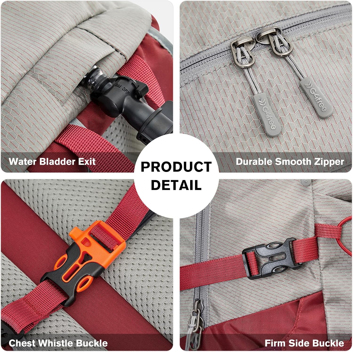 G4Free 30L Lightweight Hiking Backpack for Men Women, Airline Approved Day Pack for Travel, Bussiness Work, Easy Hike(Red)