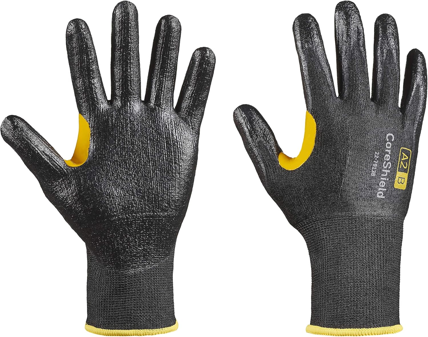 Honeywell CoreShield, 13 gauge HPPE black liner, smooth nitrile black coating, A2/B