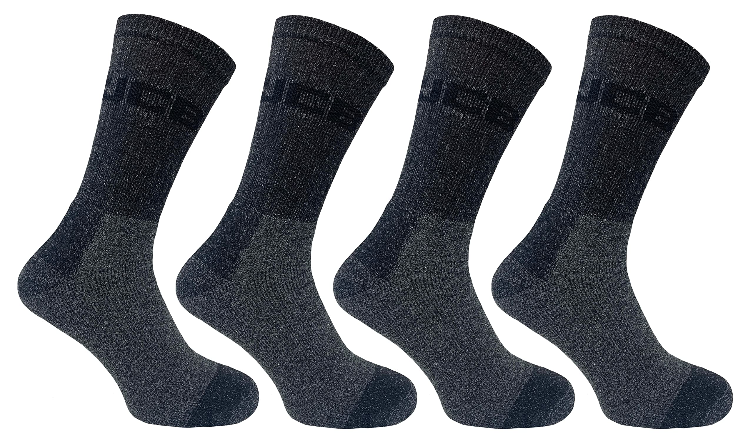 Jcb Men's Grey - Outdoor Advantage Socks - Hiking - 4 Pack - Uk 6-11 Eur 39-46