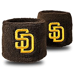 Franklin Sports MLB Team Licensed Baseball Wristbands - MLB Team Logo Sweat Wristbands - Great for Costumes + Uniforms - Pair