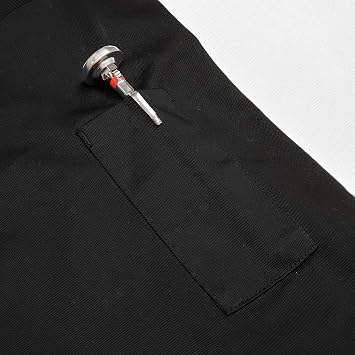 ChefsCloset Your Logo on Black Chef Coat Thermal Imprint Customized Chef Jacket Large