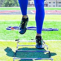 Vista 8 de Kit de escalera para ejercicios de velocidad y agilidad, cable de velocidad de aceleración y escalera de entrenamiento de velocidad, mejora el juego