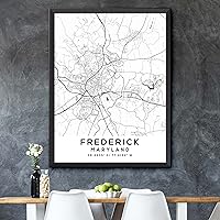 Vista 5 de Map of Frederick, Maryland, Light 2 (16x20)
