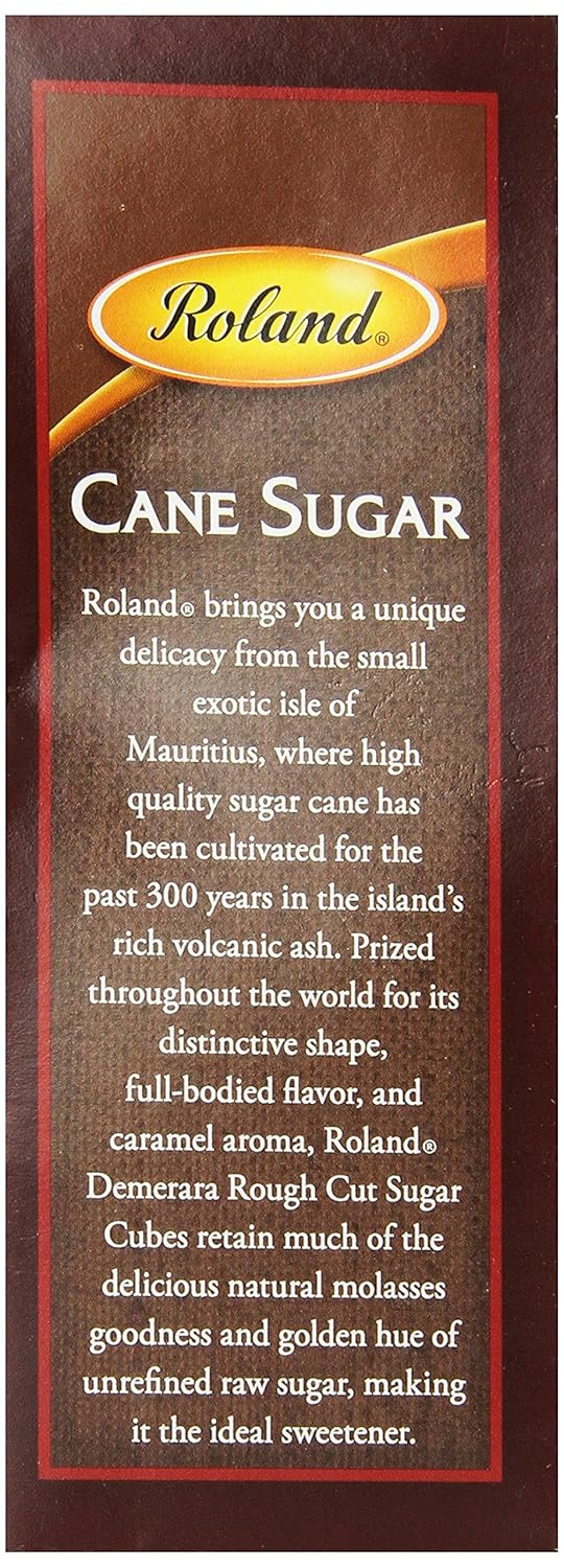 Roland Rough Cut Demerara Sugar Cubes, 17.6-Ounce Boxes (Pack of 6)