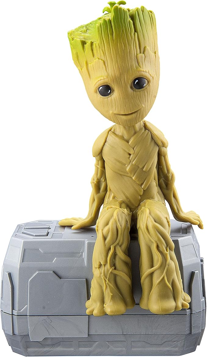 Amazon Com Marvel Guardianes De La Galaxia Dancing Groot Nuevo Talking I Am Groot Con Little Groot Activado Por Voz Y Sonido Mini Groot Con Musica Incorporada Toys Games