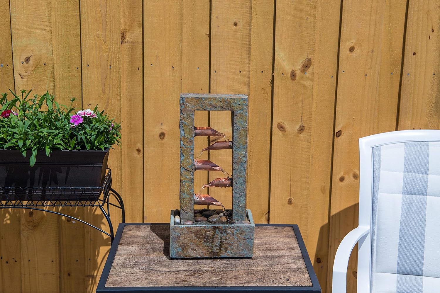 Kenroy Home Spillway Fountains, Small, Slate and Copper : Tools & Home Improvement