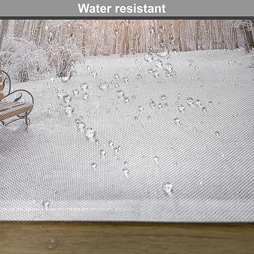 Miniatura 151 de Ambesonne Juego de 4 manteles individuales amarillos y azules, diseño de flores de primavera, flores vibrantes, manteles individuales de tela Azul