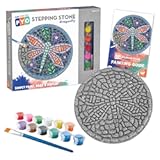 Paint Your Own Stepping Stone: Dragonfly - Paint Your Own Stepping Stones for Kids Craft Kit Includes Paint, Brushes and Instructions