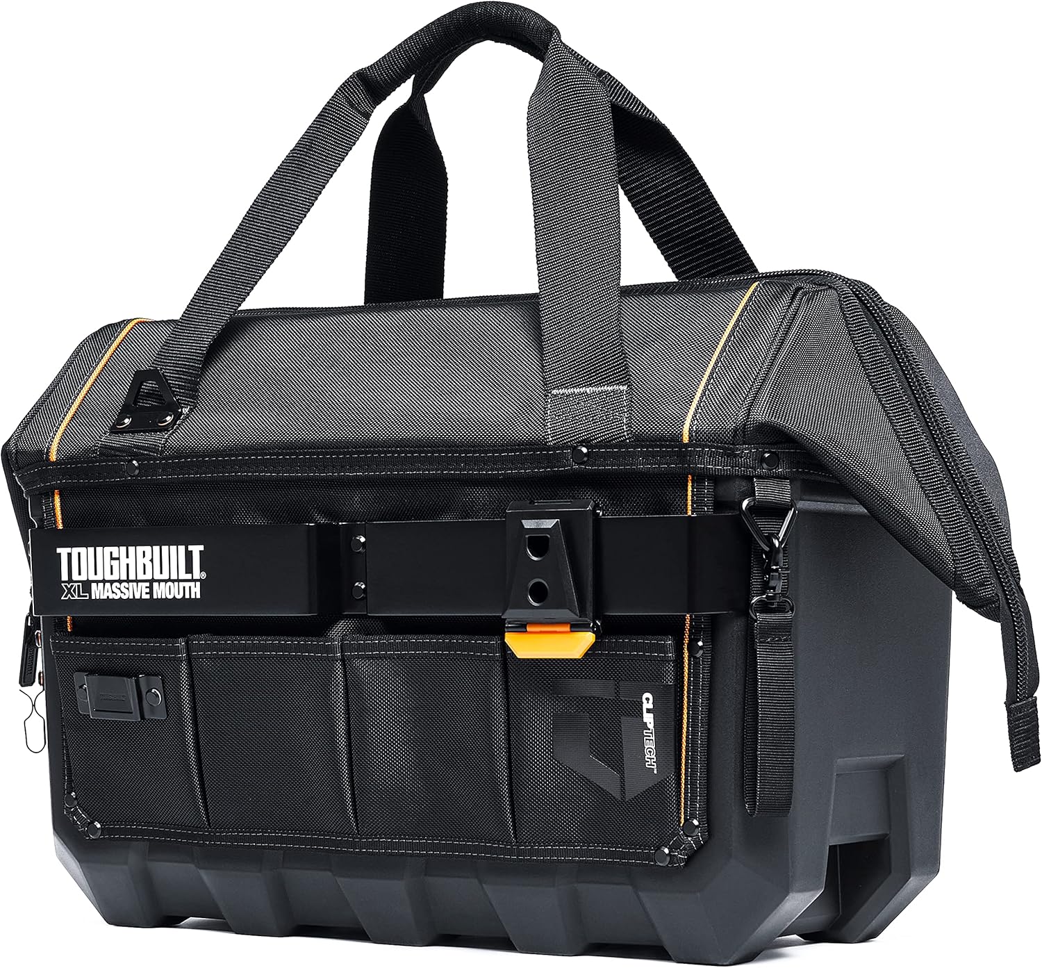 ToughBuilt ClipTech Series - Massive Mouth 20" Tool Bag, Heavy-Duty Wide-Open Hard Body Tool Tote with Reinforced Handles for Jobsite Storage & Organization (TBL-CT-62-20)