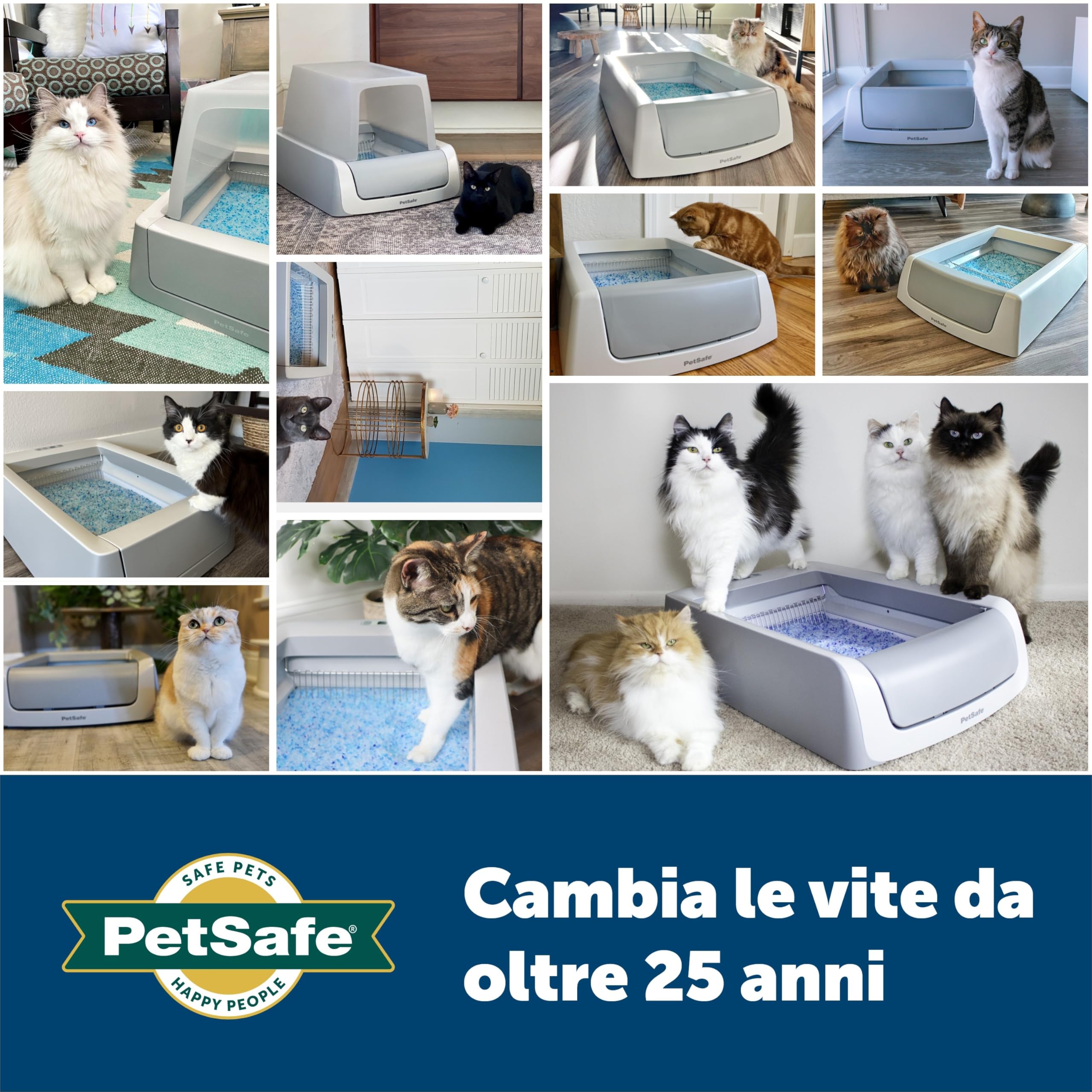 PetSafe - ScoopFree - Lettiera Autopulente per Gatti PetSafe ScoopFree, Seconda Generazione - Nessuna Paletta, Controllo Superiore degli Odori, Monitoraggio della Salute