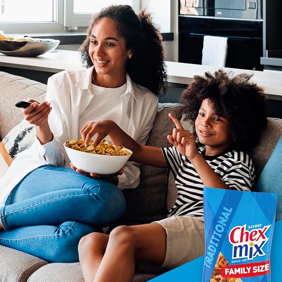 Chex Mix Snack Mix, Traditional, Single Serve Pouches, 36 Ct, 5.63 lb Case