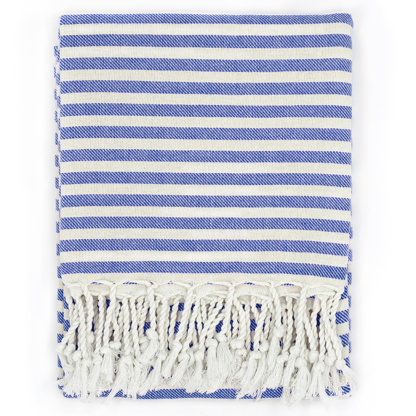 Turkish Beach Towel | Oversized, Quick-Dry & Sand-Free | Perfect For Travel, Pool & Bath (39x71, Royal Blue)