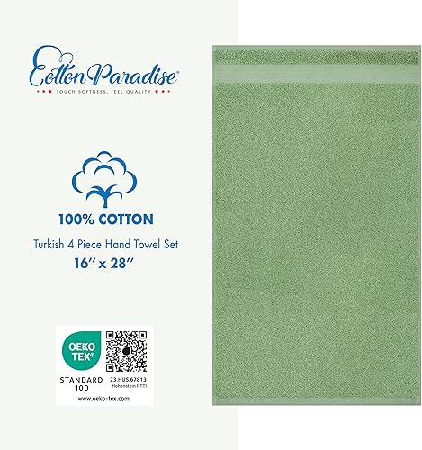 Miniatura 21 de Cotton Paradise - Juego de 4 toallas de mano para el baño de 100% algodón turco, suaves y absorbentes, color beige