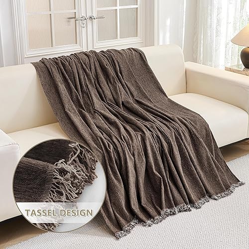 Miniatura 3 de MYSKY HOME - Fundas de sofá para sofá seccional de 2 plazas, en forma de L, funda de felpilla color chocolate intenso, funda de sofá lavable con