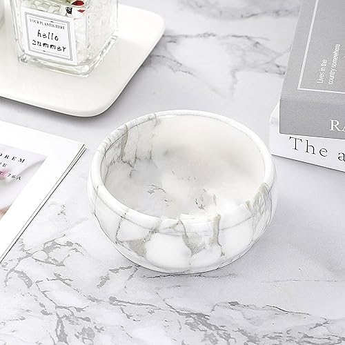 Miniatura 4 de Cuencos decorativos de 4.72 pulgadas, cuencos decorativos de mármol natural para decoración del hogar, cuenco para llaves, mesa de café, cuenco para