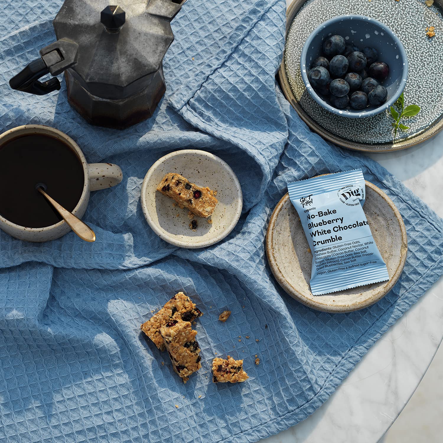 Bio-Haferriegel mit Blaubeeren und weißer Schokolade – Fruchtig, Vegan & Glutenfrei, 12 x 35 g