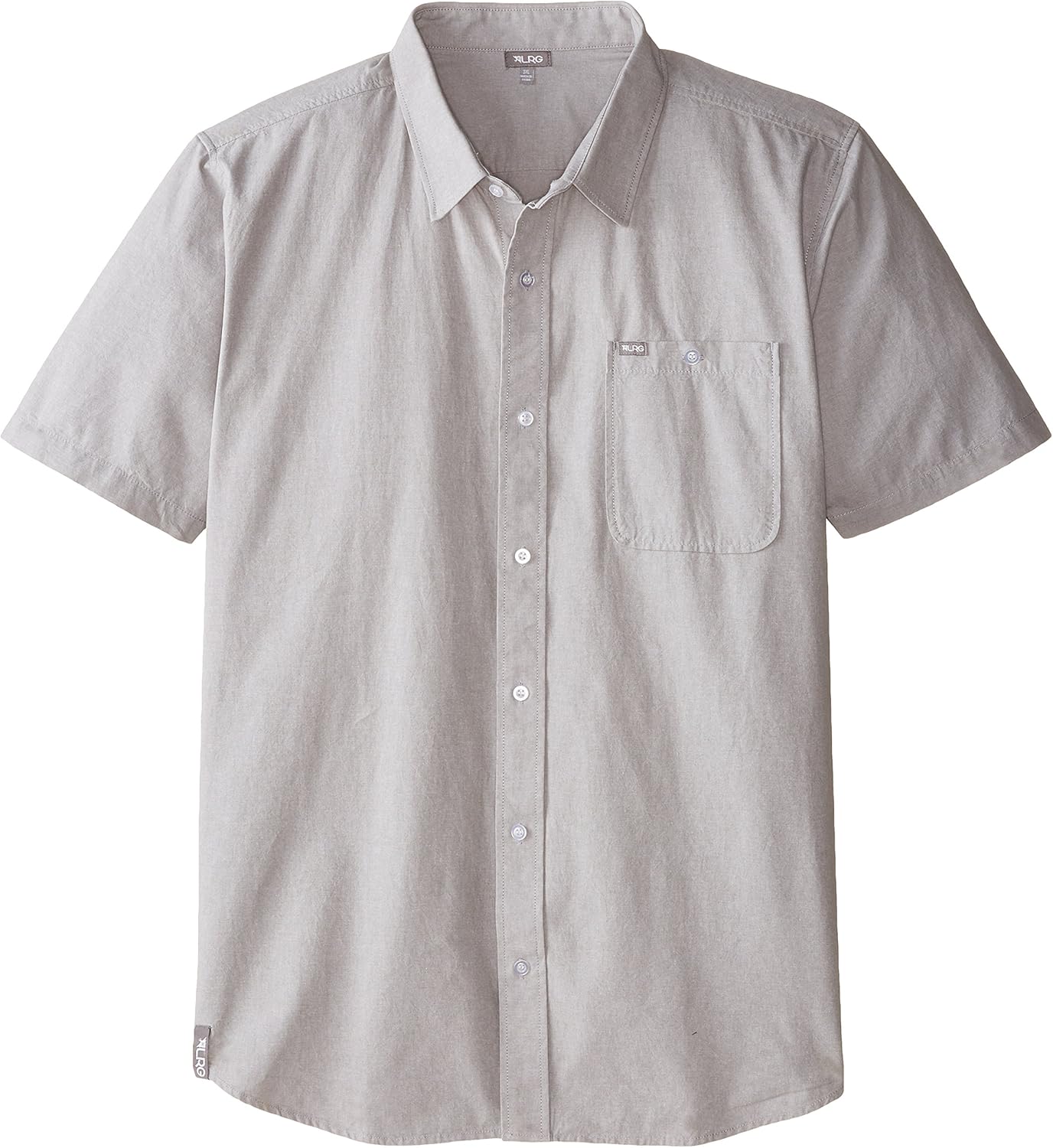 LRG Men's Big and Tall Research Collection Chambray Short Sleeve Woven Shirt